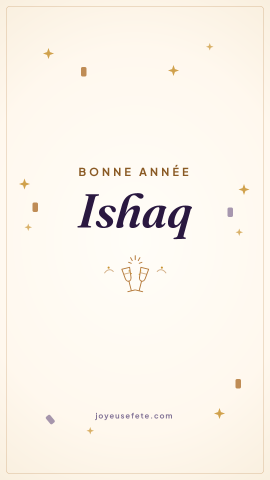 Image « Bonne année Ishaq » au format story