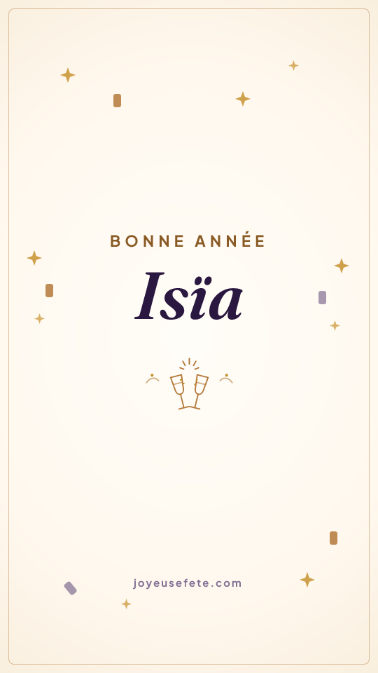 Image « Bonne année Isïa » au format story