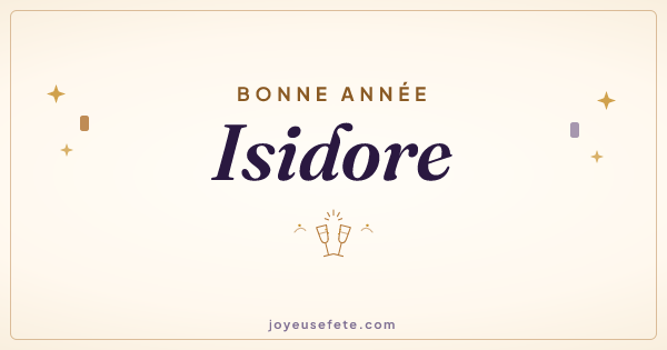 Image « Bonne année Isidore » au format large
