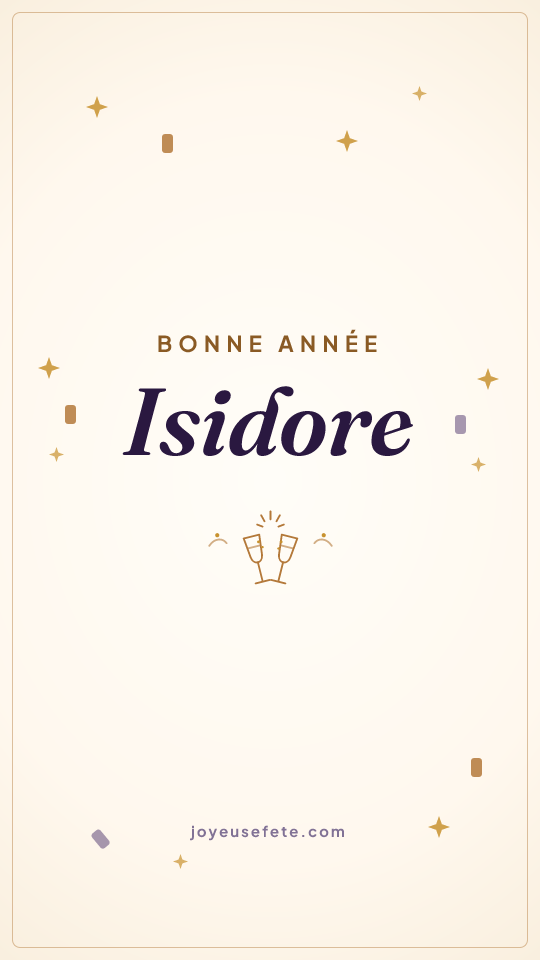 Image « Bonne année Isidore » au format story