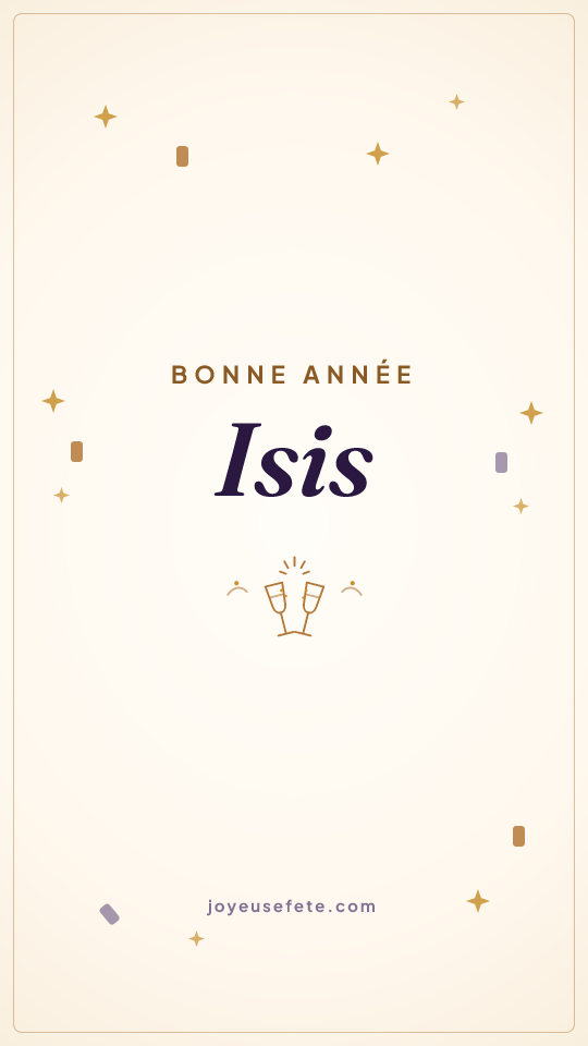 Image « Bonne année Isis » au format story