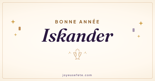 Image « Bonne année Iskander » au format large