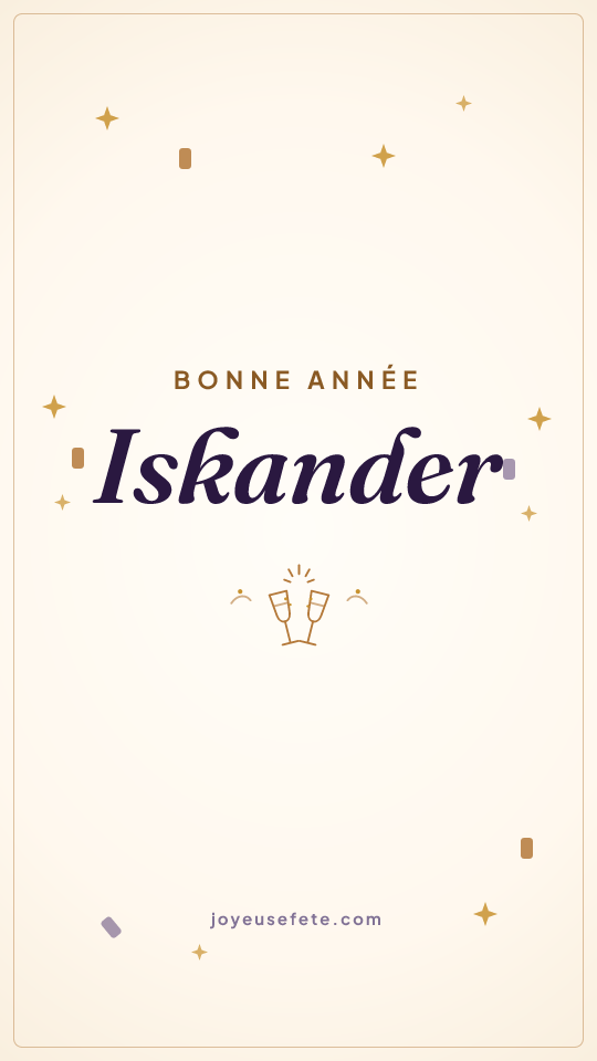 Image « Bonne année Iskander » au format story