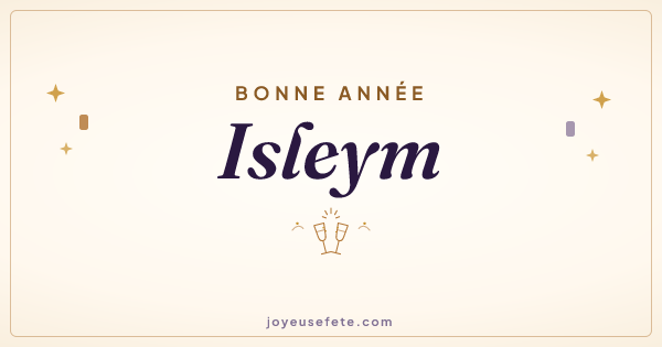 Image « Bonne année Isleym » au format large