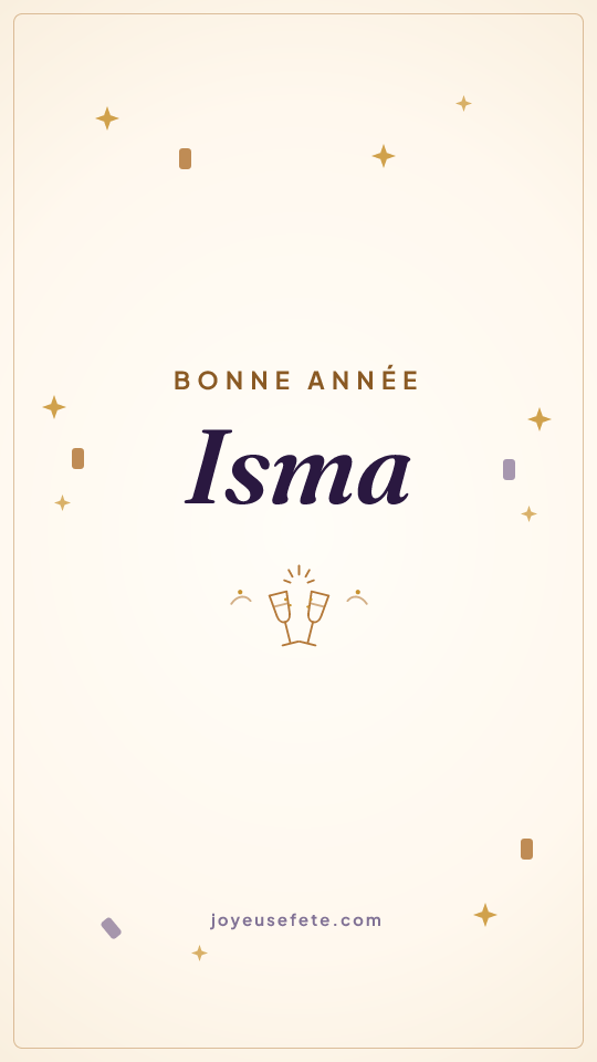 Image « Bonne année Isma » au format story