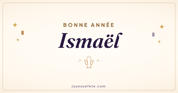 Image « Bonne année Ismaël » au format large