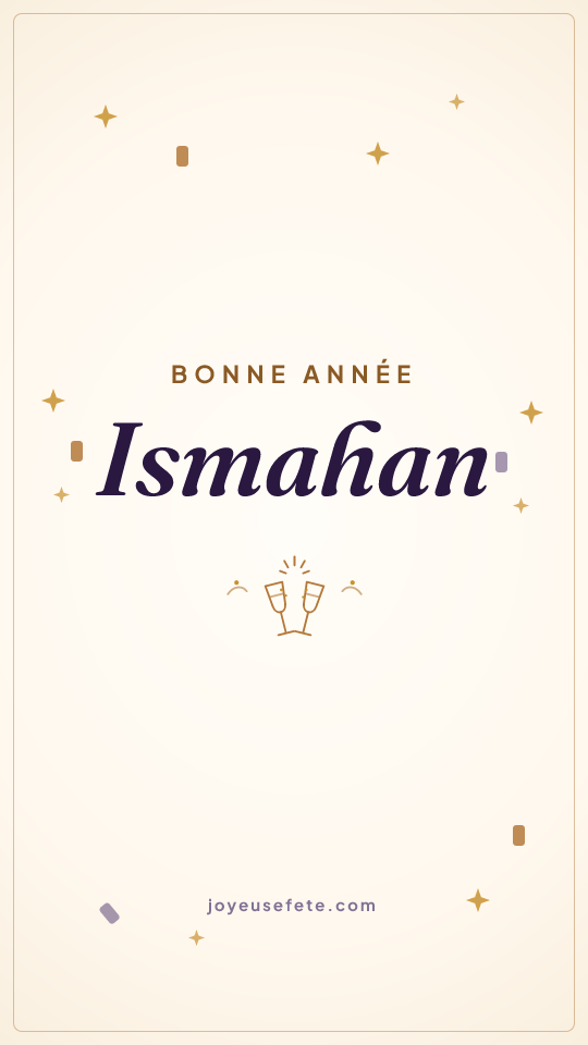 Image « Bonne année Ismahan » au format story
