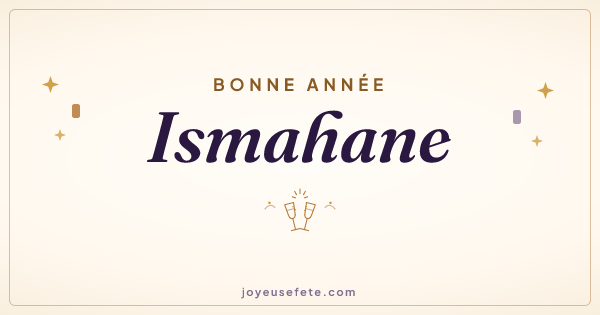 Image « Bonne année Ismahane » au format large