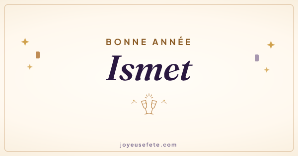 Image « Bonne année Ismet » au format large