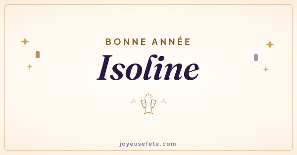Image « Bonne année Isoline » au format large