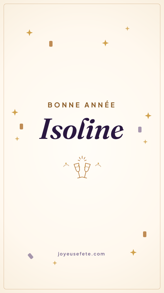 Image « Bonne année Isoline » au format story