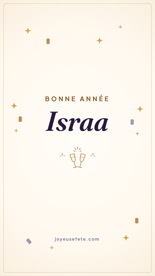Image « Bonne année Israa » au format story