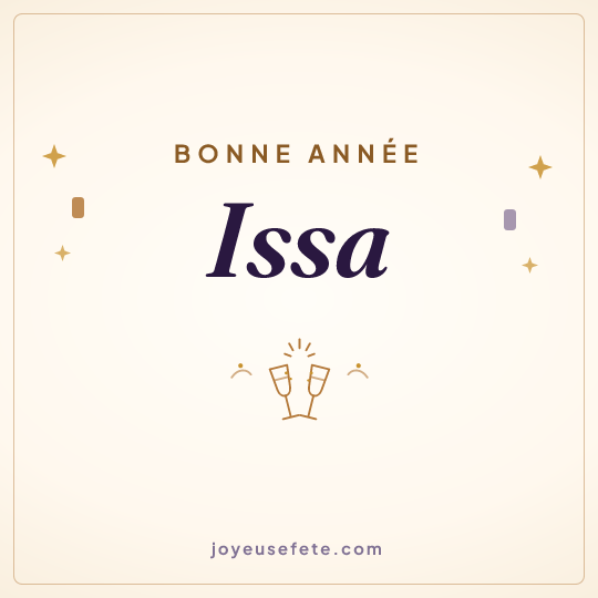 Image carrée « Bonne année Issa » pour WhatsApp