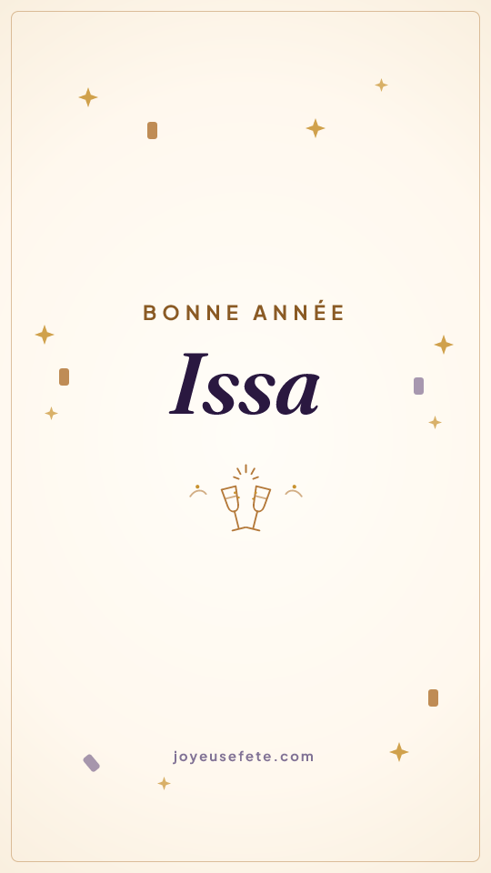Image « Bonne année Issa » au format story