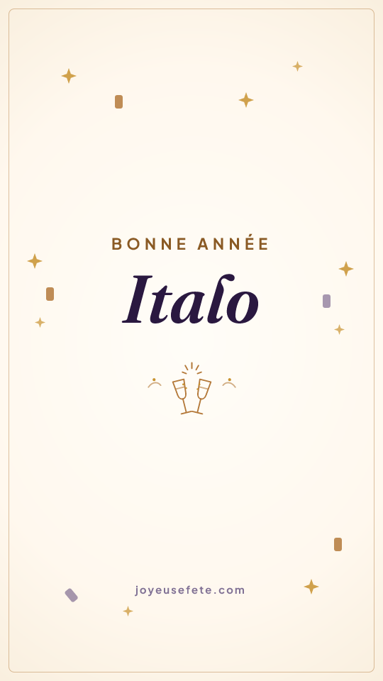 Image « Bonne année Italo » au format story