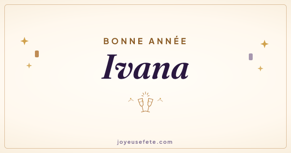 Image « Bonne année Ivana » au format large