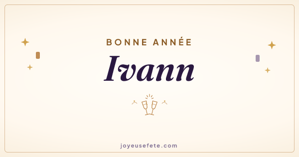 Image « Bonne année Ivann » au format large