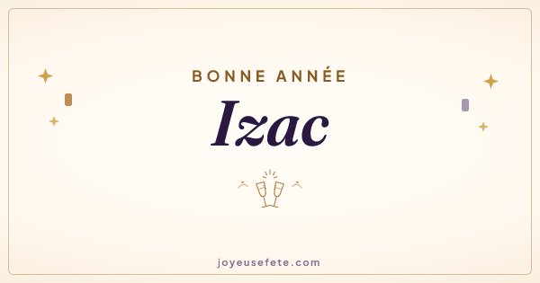 Image « Bonne année Izac » au format large