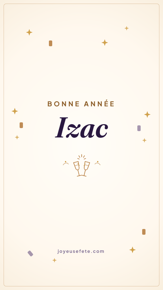 Image « Bonne année Izac » au format story