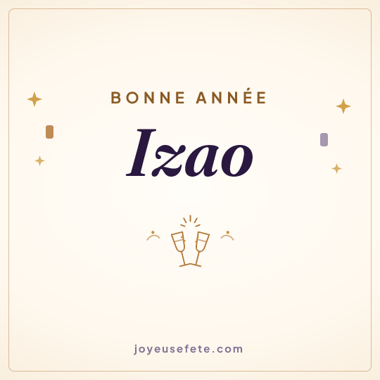 Image carrée « Bonne année Izao » pour WhatsApp