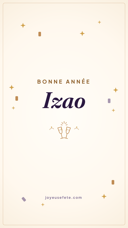 Image « Bonne année Izao » au format story