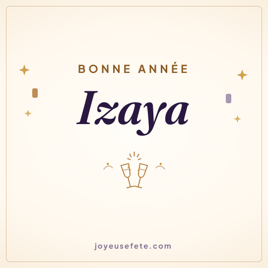 Image carrée « Bonne année Izaya » pour WhatsApp