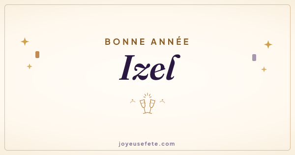 Image « Bonne année Izel » au format large