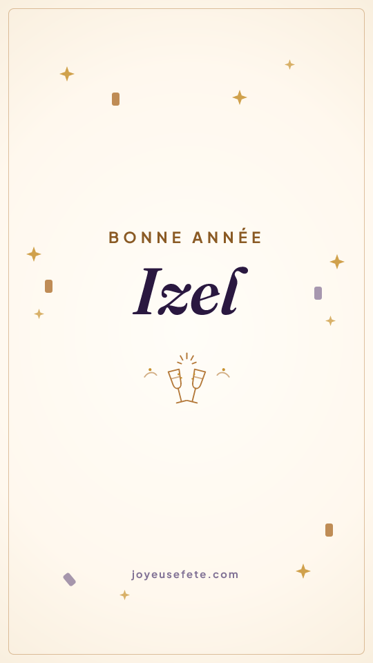 Image « Bonne année Izel » au format story