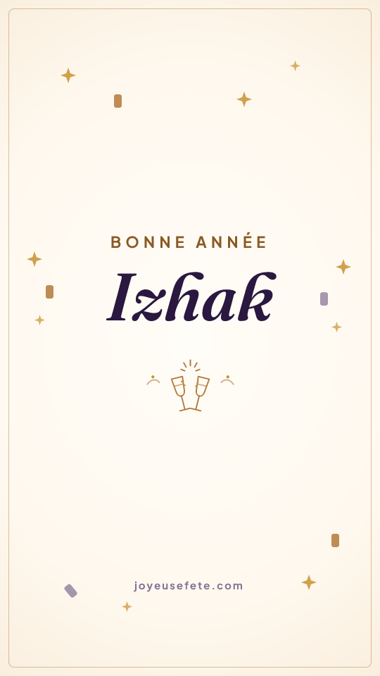 Image « Bonne année Izhak » au format story