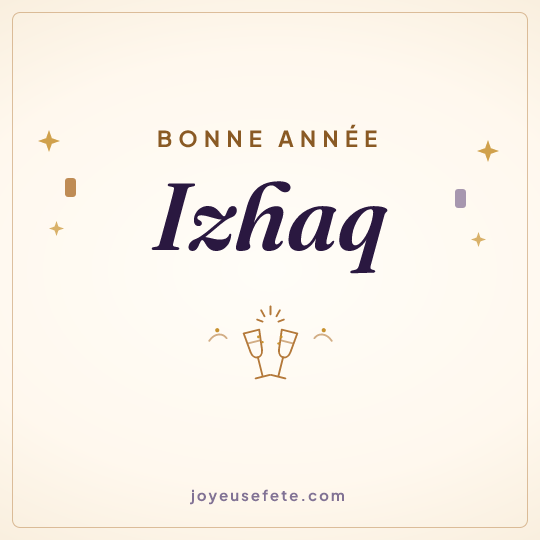 Image carrée « Bonne année Izhaq » pour WhatsApp