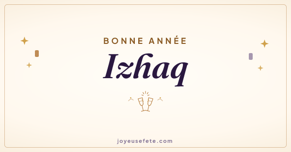 Image « Bonne année Izhaq » au format large