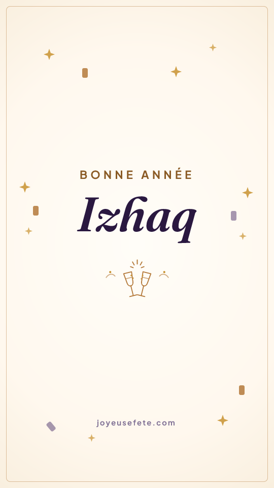 Image « Bonne année Izhaq » au format story
