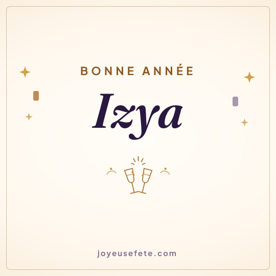 Image carrée « Bonne année Izya » pour WhatsApp