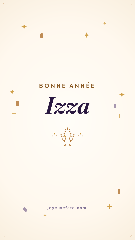 Image « Bonne année Izza » au format story