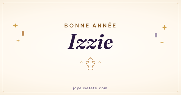 Image « Bonne année Izzie » au format large