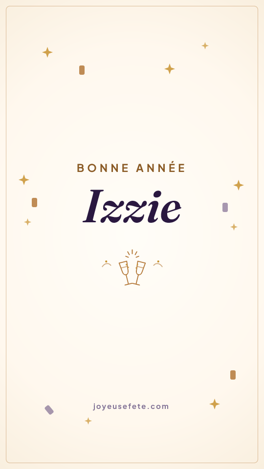Image « Bonne année Izzie » au format story