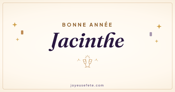 Image « Bonne année Jacinthe » au format large