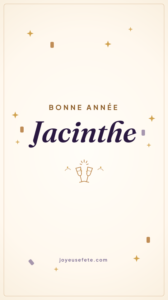 Image « Bonne année Jacinthe » au format story