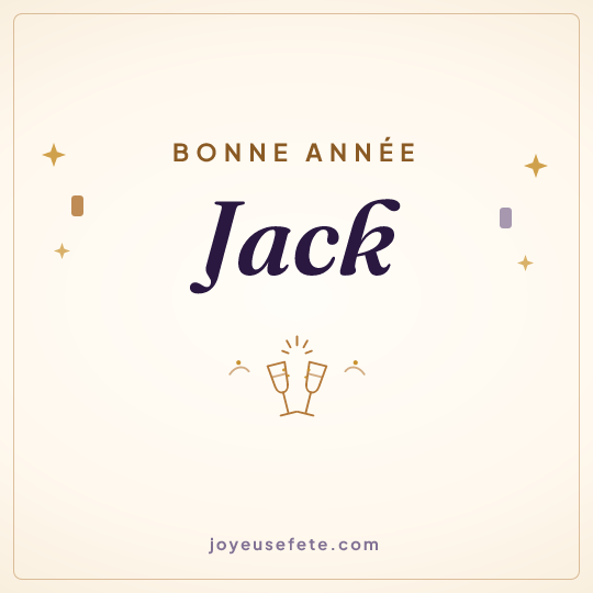 Image carrée « Bonne année Jack » pour WhatsApp