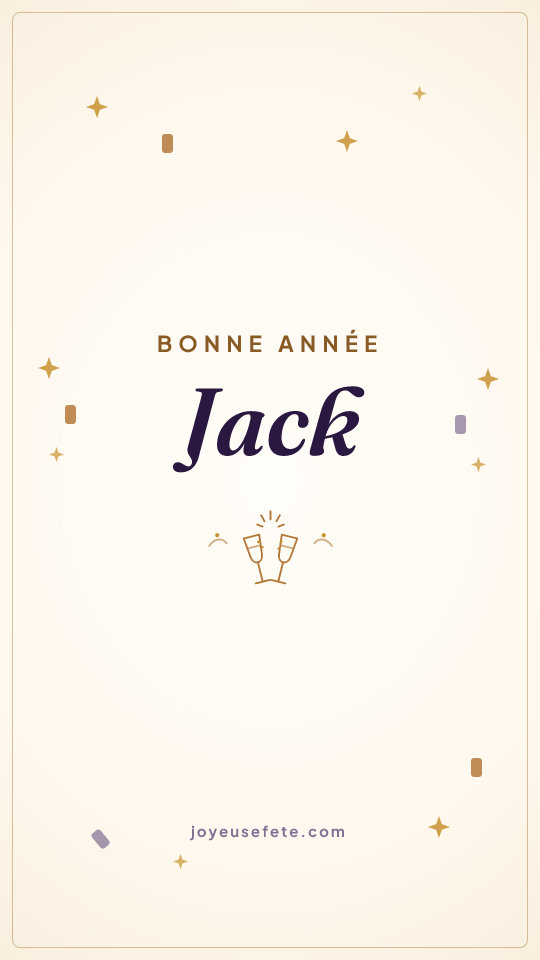 Image « Bonne année Jack » au format story