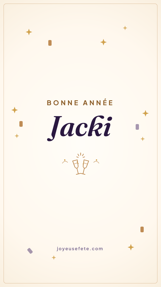 Image « Bonne année Jacki » au format story