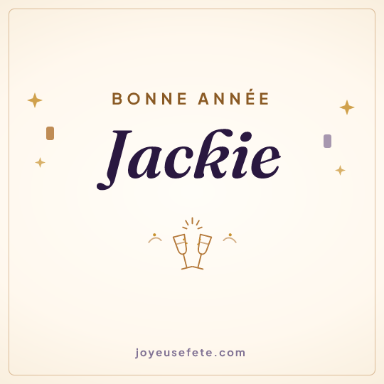 Image carrée « Bonne année Jackie » pour WhatsApp