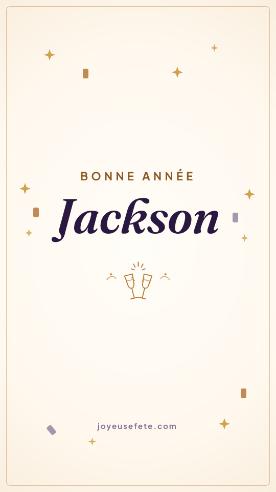 Image « Bonne année Jackson » au format story