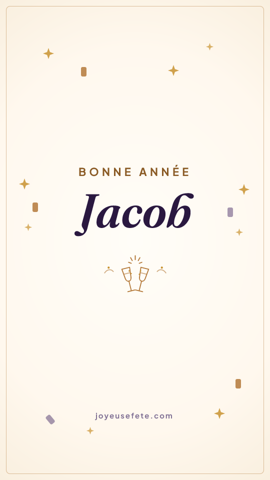 Image « Bonne année Jacob » au format story