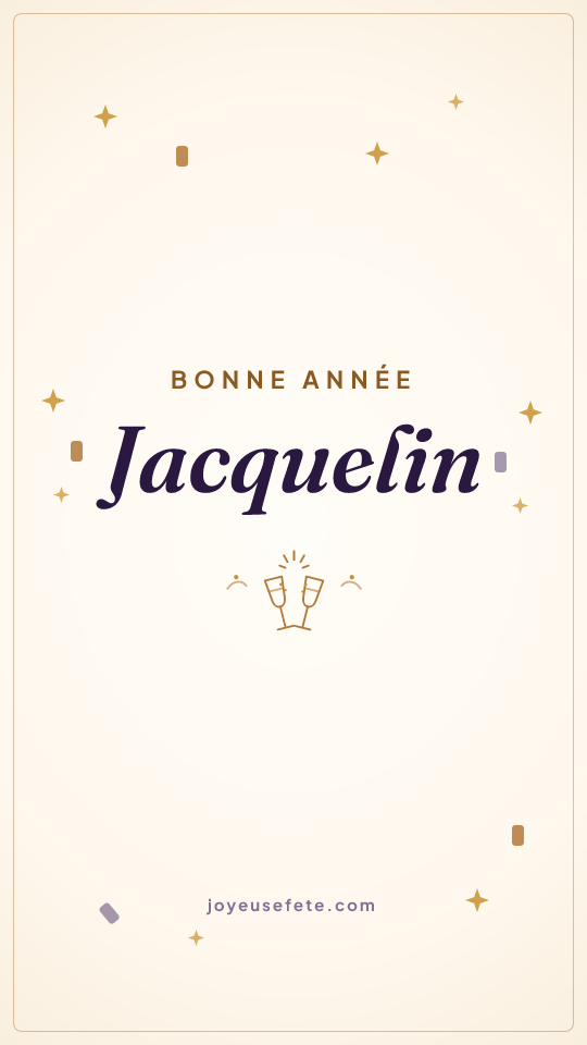 Image « Bonne année Jacquelin » au format story