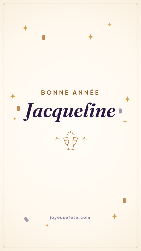 Image « Bonne année Jacqueline » au format story