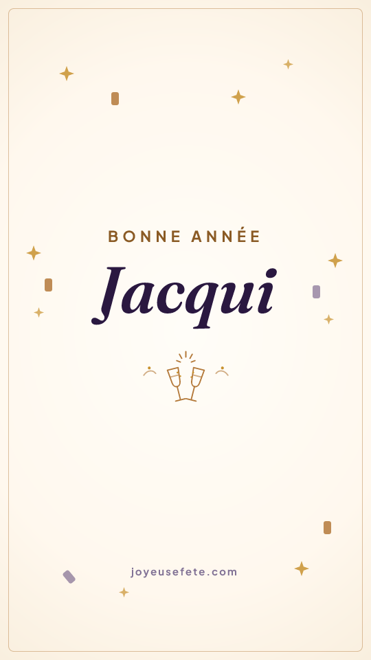 Image « Bonne année Jacqui » au format story