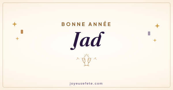 Image « Bonne année Jad » au format large