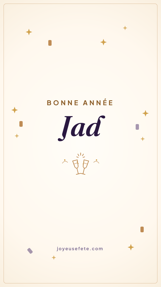 Image « Bonne année Jad » au format story