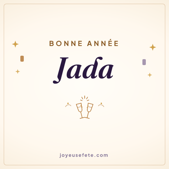 Image carrée « Bonne année Jada » pour WhatsApp